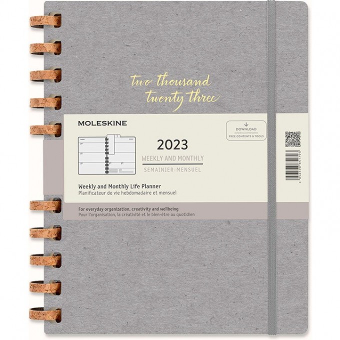 Еженедельник MOLESKINE SPIRAL XXL серый DHSPG3712MWH7Y23 Еженедельник MOLESKINE SPIRAL XXL серый DHSPG3712MWH7Y23