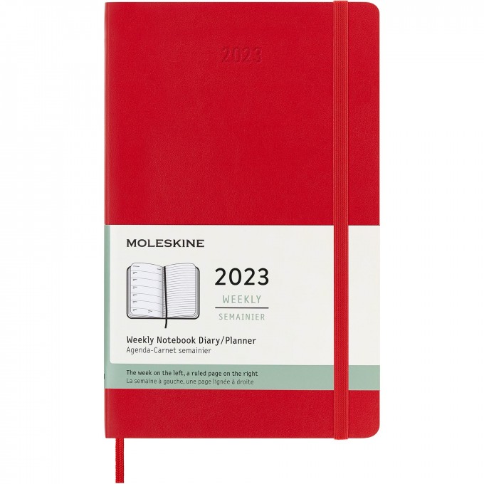 Еженедельник MOLESKINE CLASSIC SOFT WKNT LARGE (красный) DSF212WN3 Еженедельник MOLESKINE CLASSIC SOFT WKNT LARGE (красный) DSF212WN3