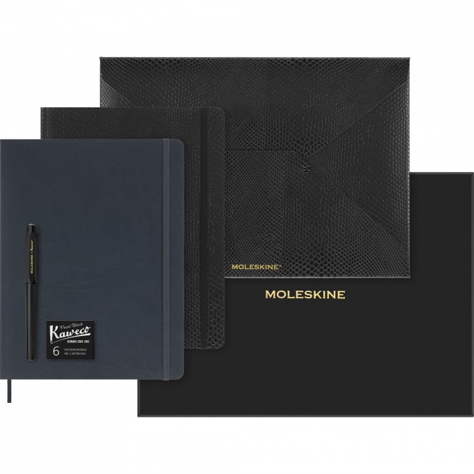 Набор MOLESKINE LIMITED EDITION PRECIOUS & ETHICAL BOA блокнот 2 шт/ручка перьевая/папка-конверт XLarge линейка, черный/темно-зеленый PRETQP621BOX Набор MOLESKINE LIMITED EDITION PRECIOUS & ETHICAL BOA блокнот 2 шт/ручка перьевая/папка-конверт XLarge линейка, черный/темно-зеленый PRETQP621BOX
