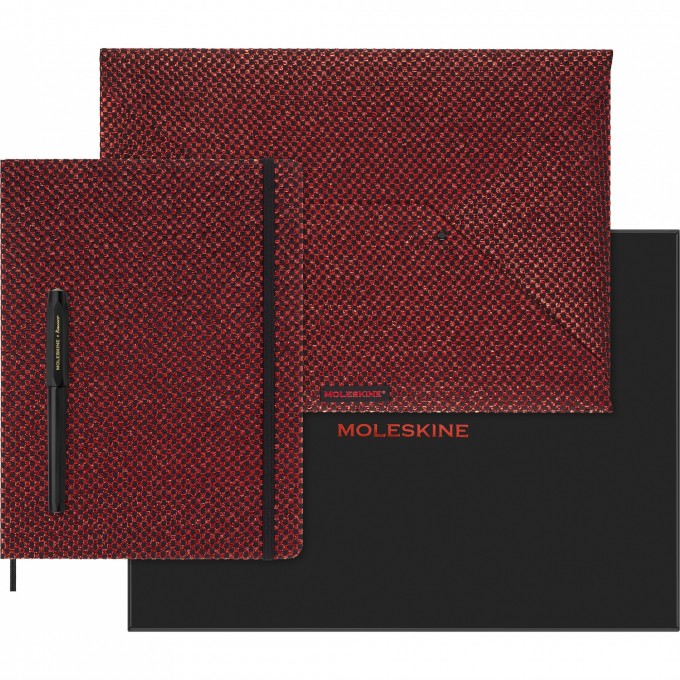 Набор MOLESKINE LIMITED EDITION PRESCIOUS & ETHICAL SHINE еженедельник/ручка перьевая/папка-конверт XLarge, ручка Kaweco, бордовый металлик LEHSHINEUNDBUNDM Набор MOLESKINE LIMITED EDITION PRESCIOUS & ETHICAL SHINE еженедельник/ручка перьевая/папка-конверт XLarge, ручка Kaweco, бордовый металлик LEHSHINEUNDBUNDM
